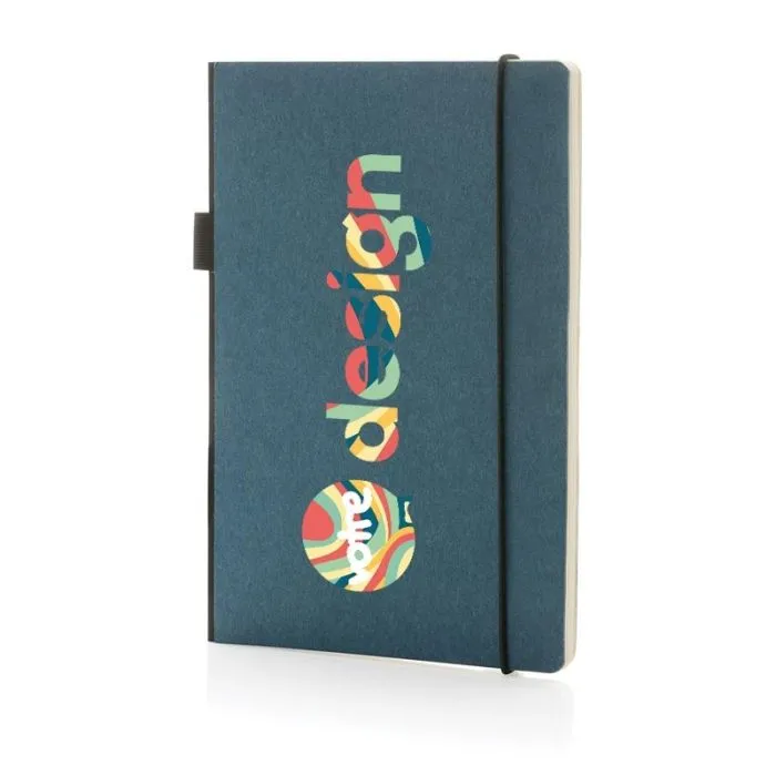 Carnet A5 à couverture rigide FSC® et pochette personnalisable