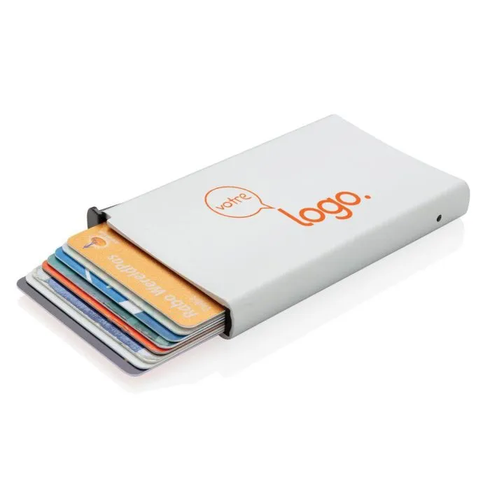 Porte cartes personnalisé anti-RFID en aluminium