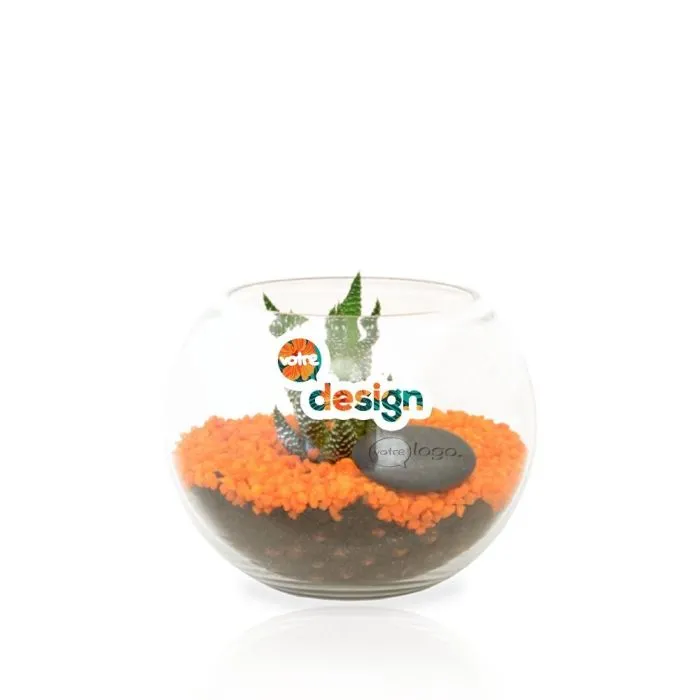 Petit terrarium boule en verre personnalisable