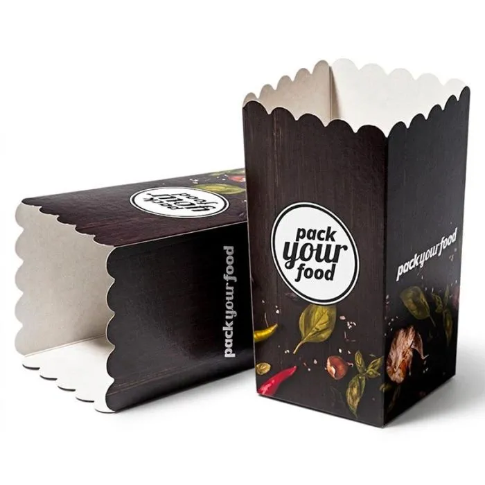 Cornet popcorn carton personnalisable