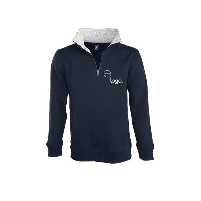 Sweat-shirt homme col camionneur (1/4 ZIP) personnalisé SCOTT