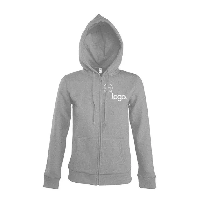 Veste zippée femme à capuche doublée personnalisée SEVEN
