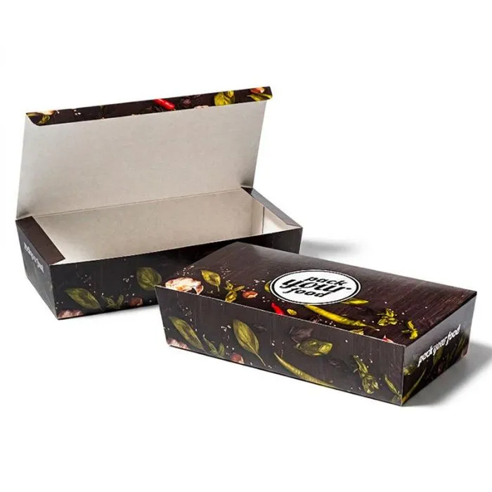 Boîte repas carton 11x19,6x5 cm personnalisable