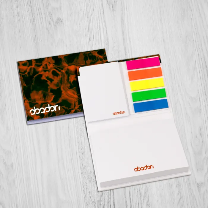 Bloc notes autocollantes avec couverture rigide personnalisable