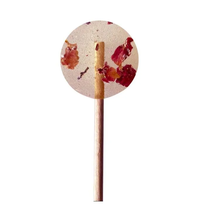 Sucette aux fleurs comestibles artisanale