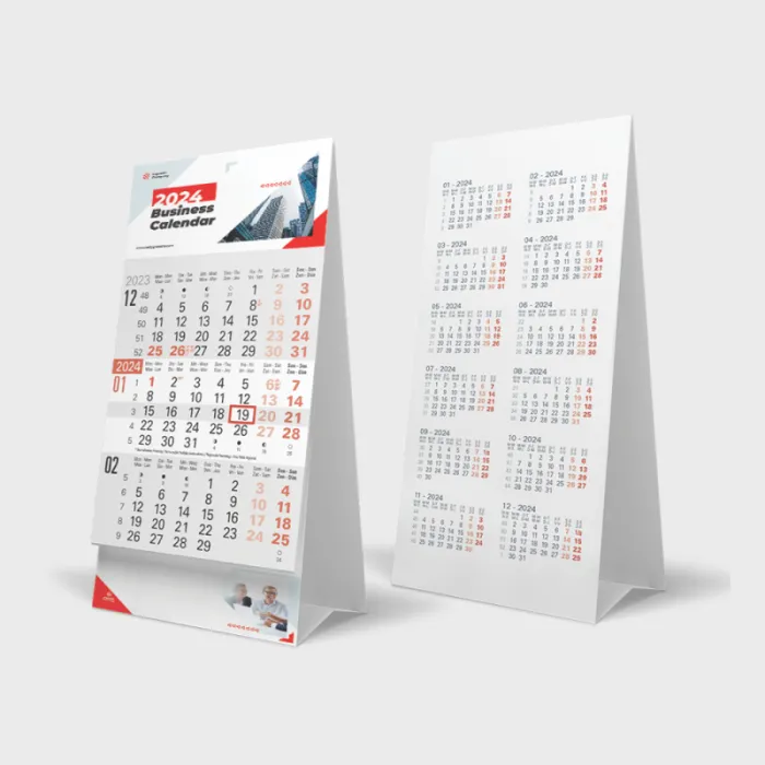 Calendrier de bureau personnalisé 3 mois