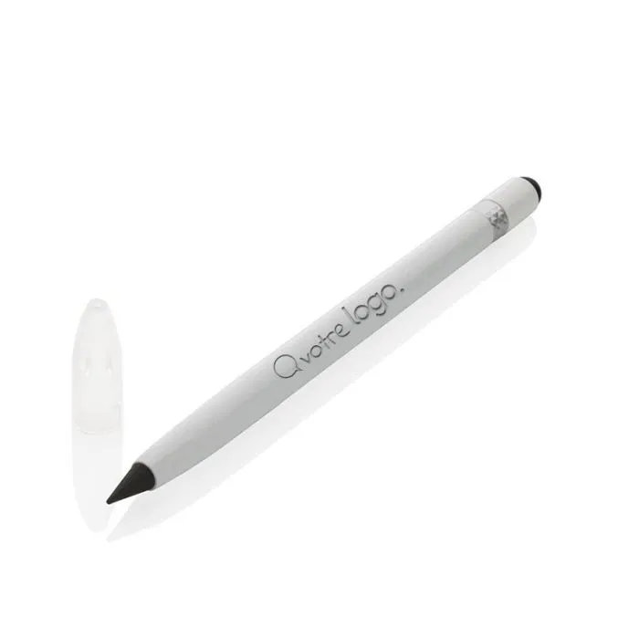 Crayon personnalisé en aluminium avec gomme