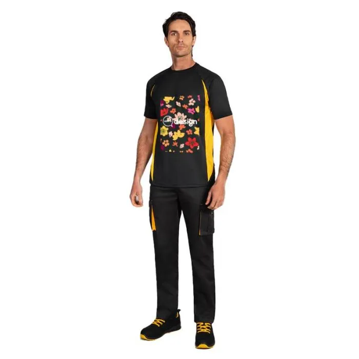 Tshirt technique bicolore personnalisé en polyester léger et respirant