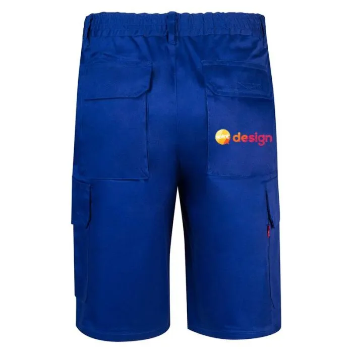 Bermuda personnalisé multipoches en sergé avec ceinture élastique
