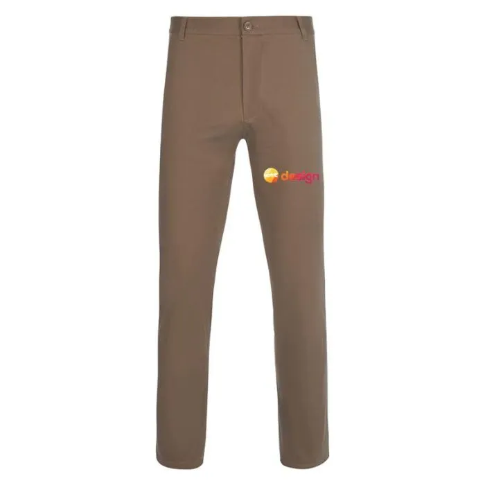 Pantalon chino personnalisé unisexe stretch avec cinq poches pratiques