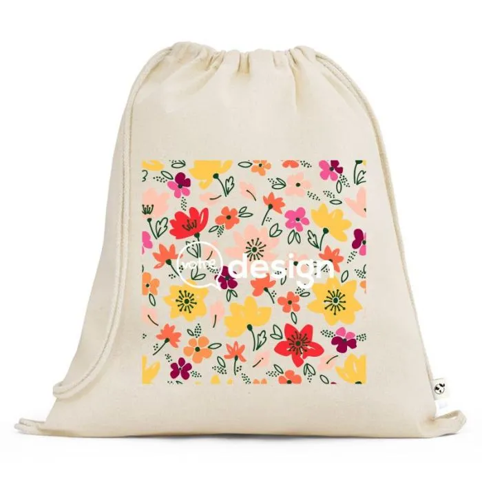 Sac à dos personnalisé 100% coton biologique avec anses en coton