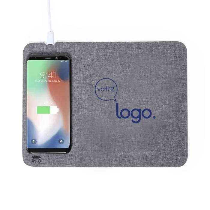 Tapis de souris et chargeur publicitaire Kimy