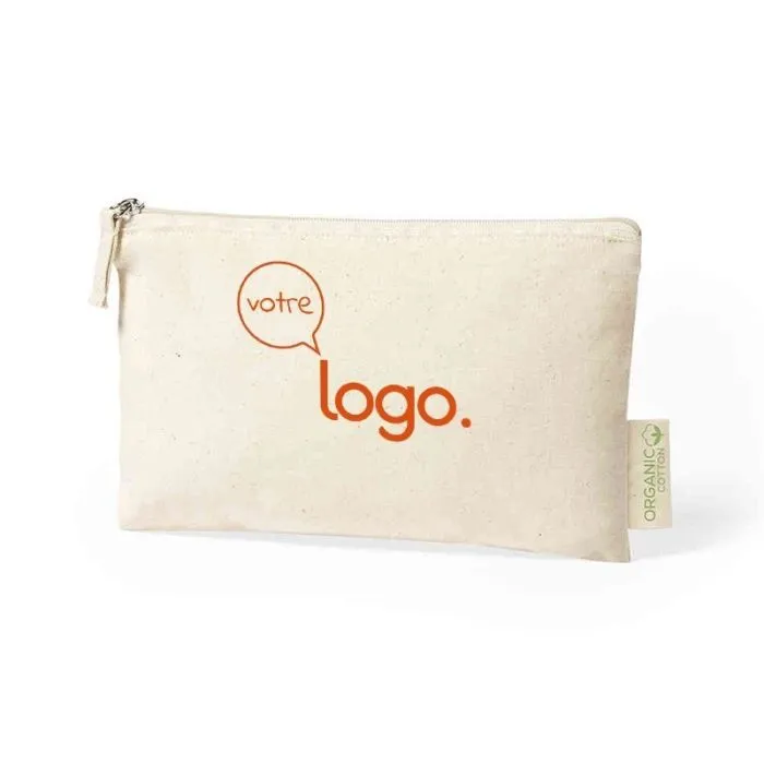 Trousse de toilette en coton bio personnalisée Plumok