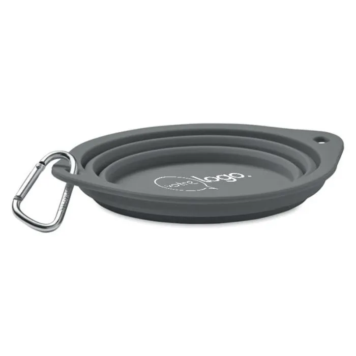 Gamelle personnalisée pliable silicone 350 ml avec mousqueton pour animaux-KOLAPDIER