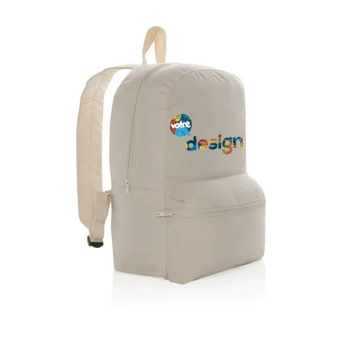 Sac à dos personnalisé en toile recyclée 285g/m² non teintée Aware™