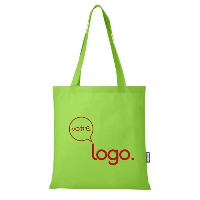 Sac shopping convention publicitaire de 6 L non tissé recyclé certifié GRS - Zeus