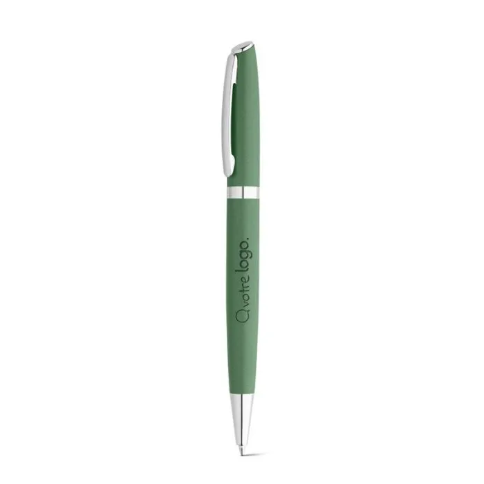 Set rollet et stylo bille avec corps en aluminium 100% recyclé publicitaire RE-LANDO-SET.