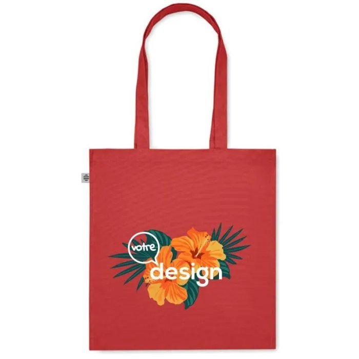 Sac shopping personnalisé en coton bio- BENTE COLOUR