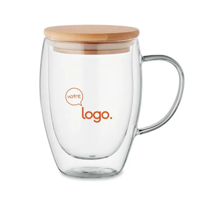 Mug publicitaire en verre double paroi 300ml - TIROL