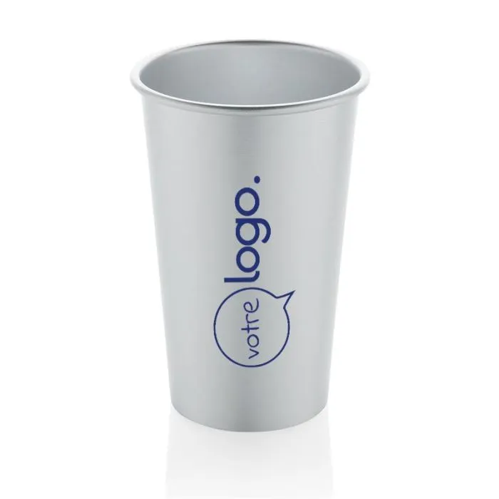 Gobelet publicitaire 450 ml en aluminium recyclé RCS - Alo