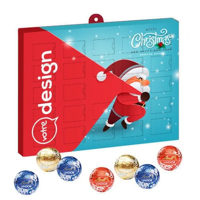 Calendrier de l'avent personnalisé Lindor de Lindt en version Papier