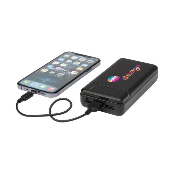 Batterie de secours Loop de 20 000 mAh en plastique recyclé publicitaire
