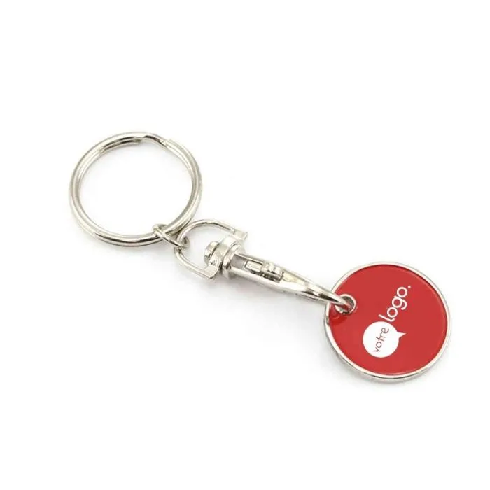 Porte-clés monnaie publicitaire EUROMARKET