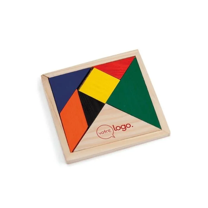 Puzzle en bois publicitaire TANGRAM