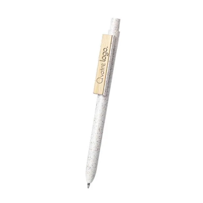 Stylo à bille en canne de blé personnalisé - Yusin
