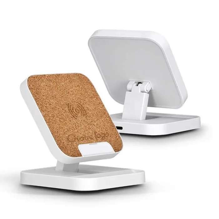 CHARGEUR personnalisé PAR INDUCTION RAPIDE 10W & SUPPORT DE TELEPHONE