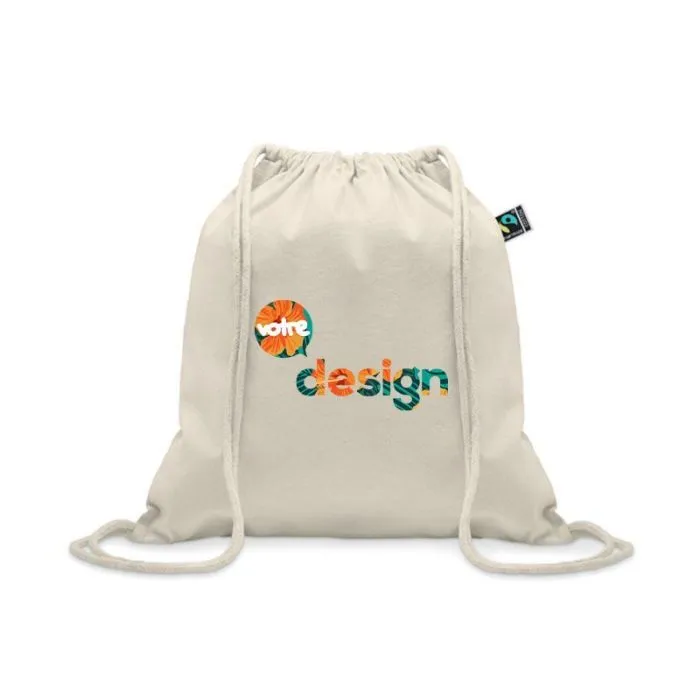 Sac personnalisé à cordon commerce équitable - OSOLE DRAW