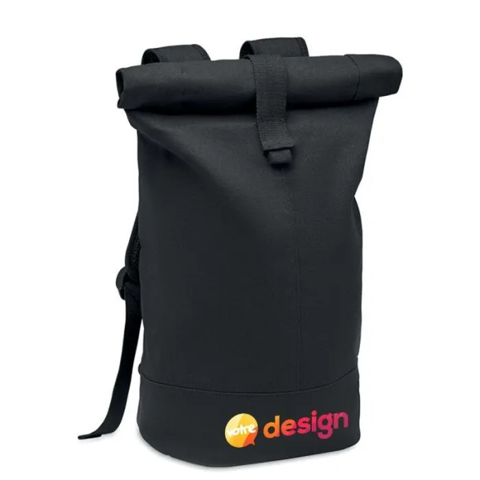 Sac à dos en toile lavée ZURICH ROLL publicitaire