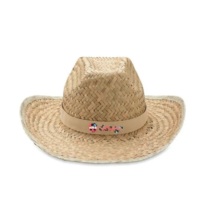 Chapeau de cow-boy en paille publicitaire - TEXAS