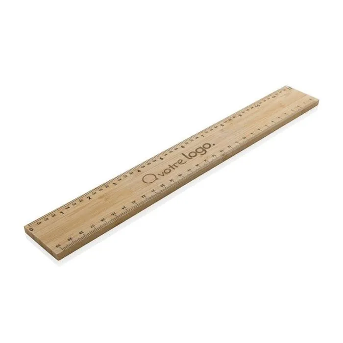 Règle 30cm épaisse et double face en bambou Timberson personnalisée