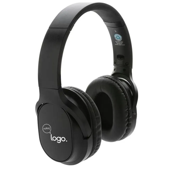 Casque personnalisé sans fil pliable en plastique recyclé RCS Elite