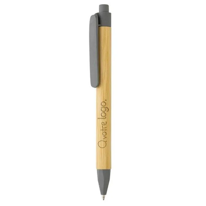 Stylo personnalisé écriture responsable avec baril en papier recyclé