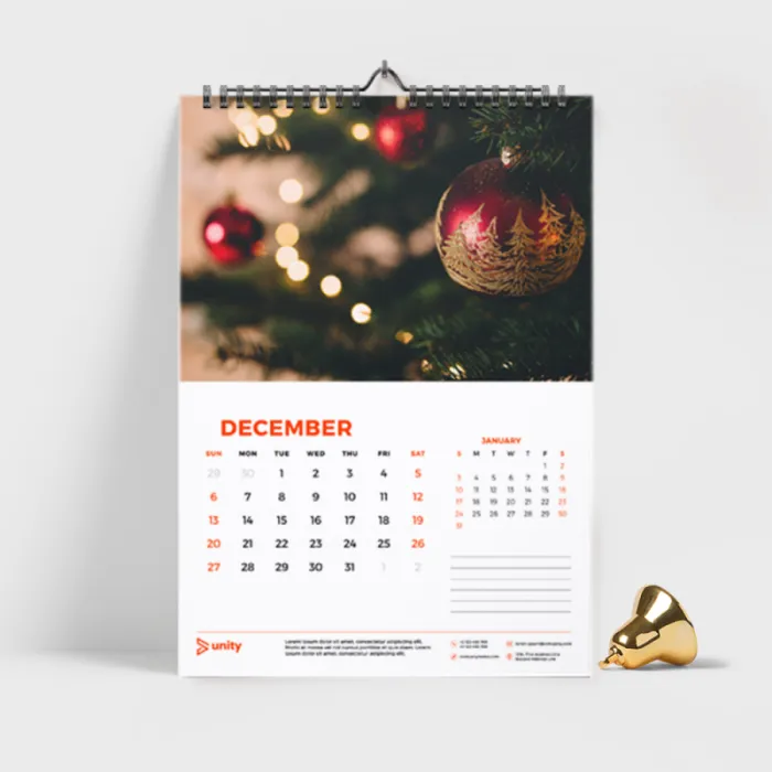 Calendrier mural publicitaire