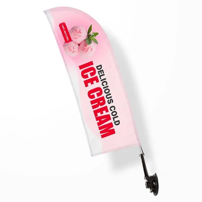 Drapeau polyester avec ventouse personnalisable