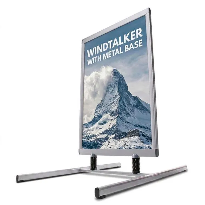 Stop-trottoir double face aluminium base métal personnalisable