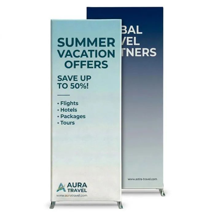 Support textile sur structure aluminium personnalisable